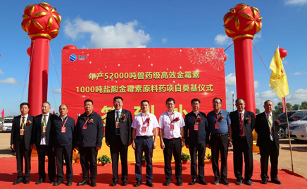 开云app登录入口“年产52000吨兽药级高效金霉素1000吨盐酸金霉素原料药项目”开工奠基